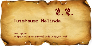 Mutshausz Melinda névjegykártya